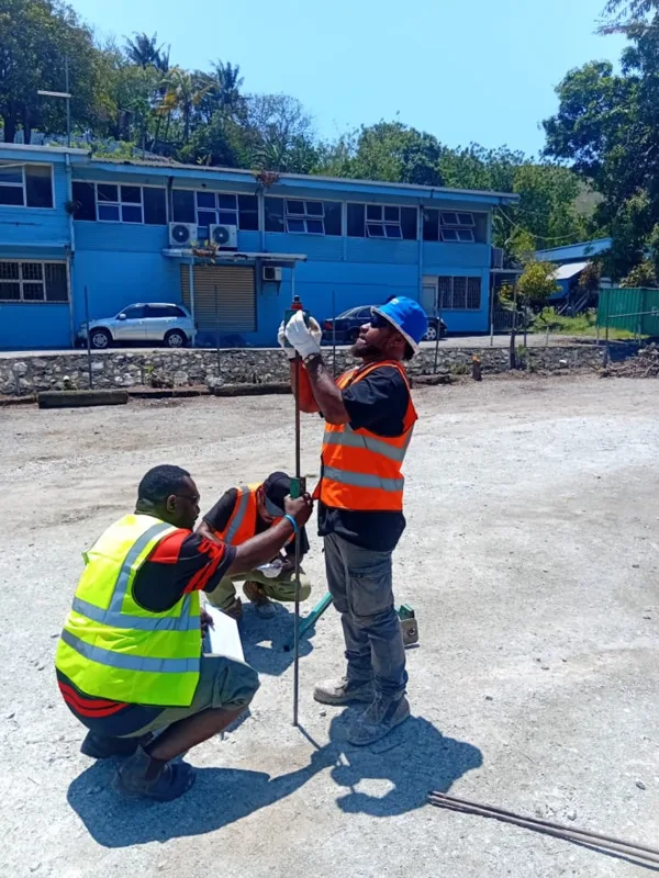 Field team conducting DCP testing